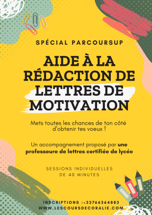 Aide rédaction lettres motivation Parcoursup